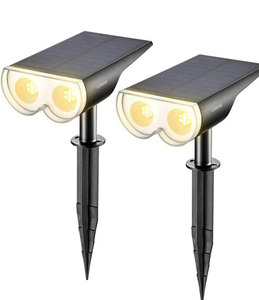 2 Pack Solar Gartenleuchte  Solarlampen für außen IP67 Garage Haus Pflanzen